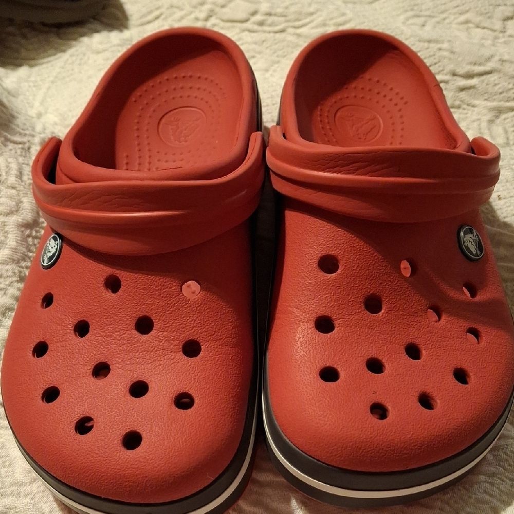 CROCS Women's Red Slip-On Sandals